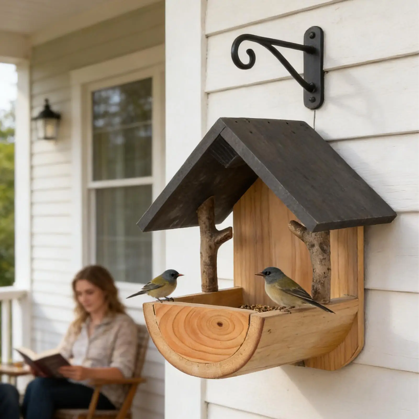 Watch S - Comedero de Pájaros de Madera para