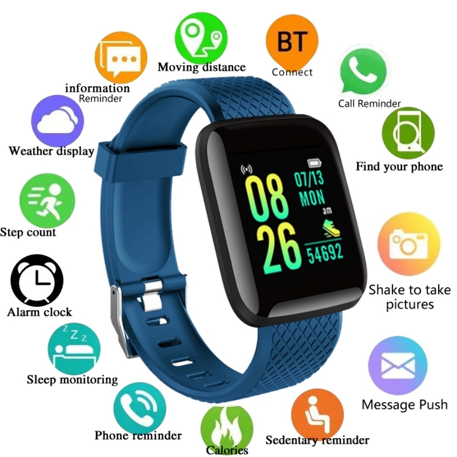 Smartwatch Square Watches For Men - Reloj inteligente deportivo pulsera de Fitness
