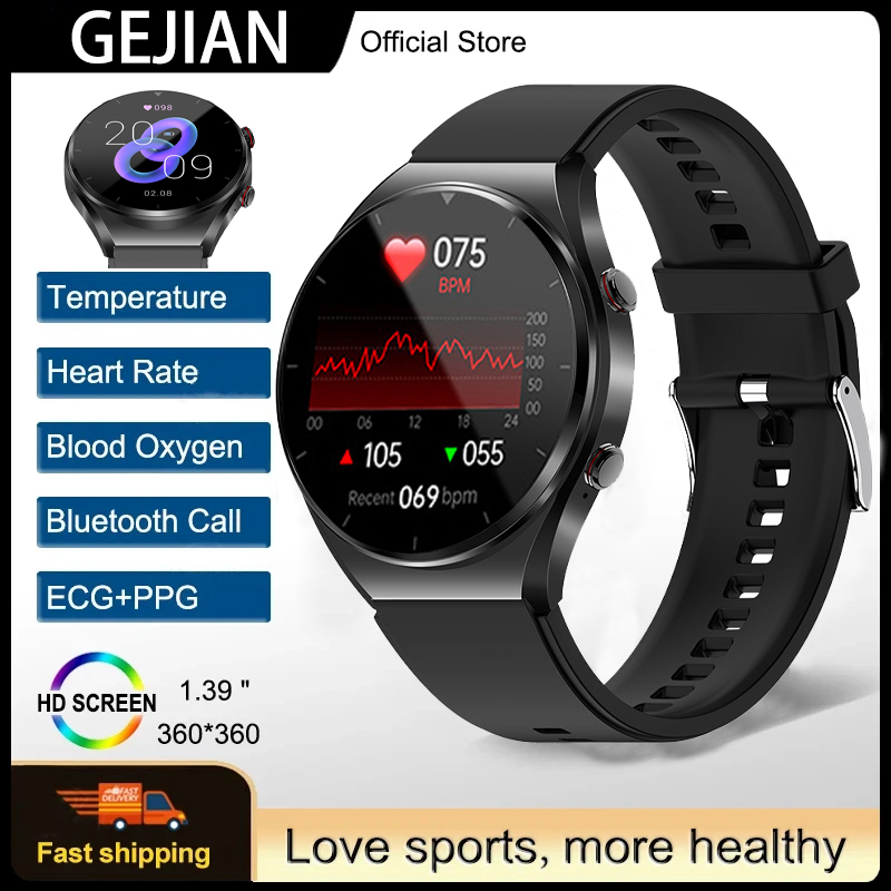 Smartwatch Health Watches For Men - Reloj inteligente GEJIAN con pantalla HD