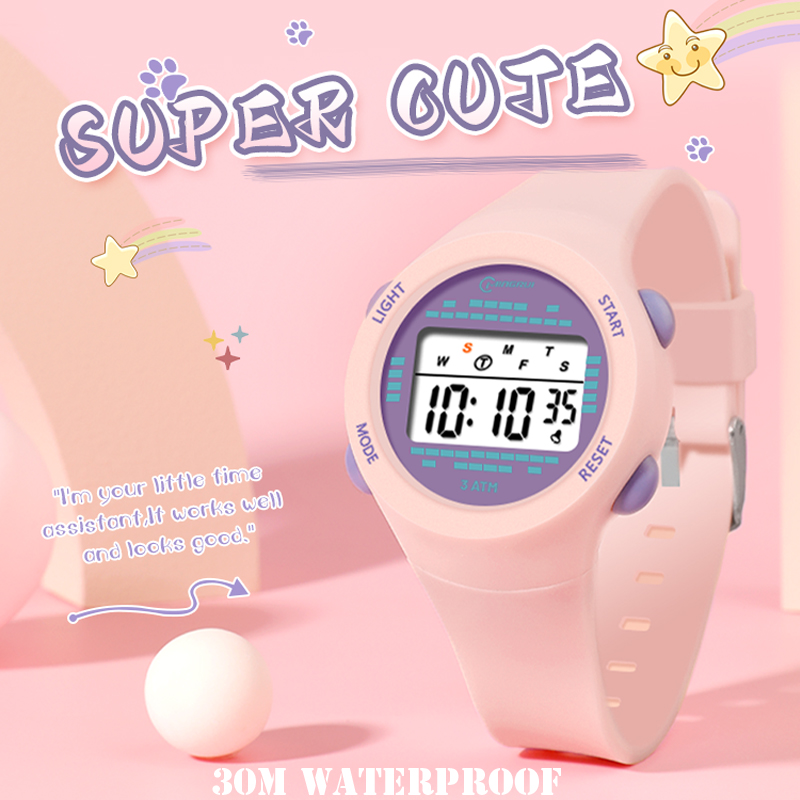 Smartwatch Digital Watches For Kid Girl - Reloj electrónico para niños, reloj rosa