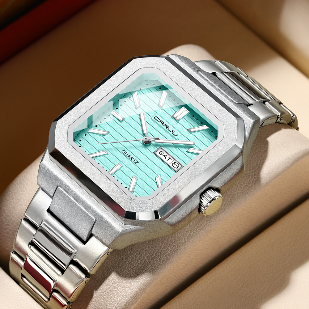 Smartwatch Square Watches For Men - Reloj informal de acero inoxidable para