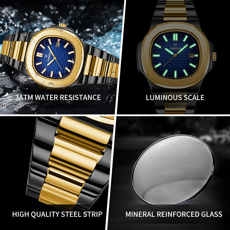 Reloj de cuarzo Fashion Square - Smartwatch Square Watches For Men reseña y precio