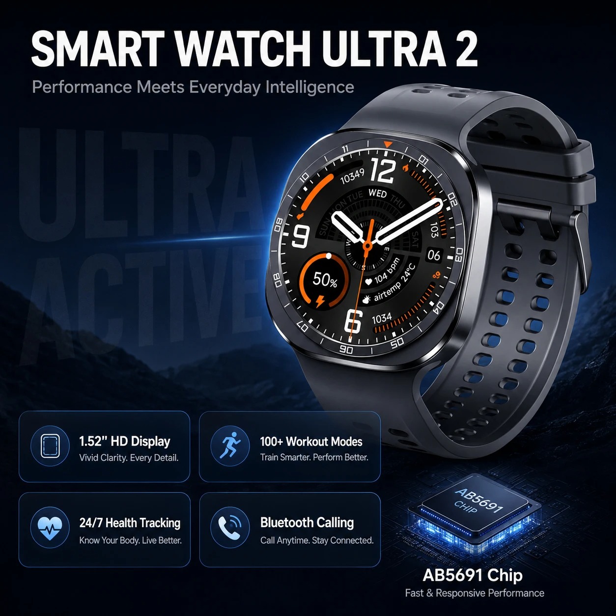 Reloj Inteligente Ultra 2 2026 - Smartwatch Health Watches For Men reseña y precio