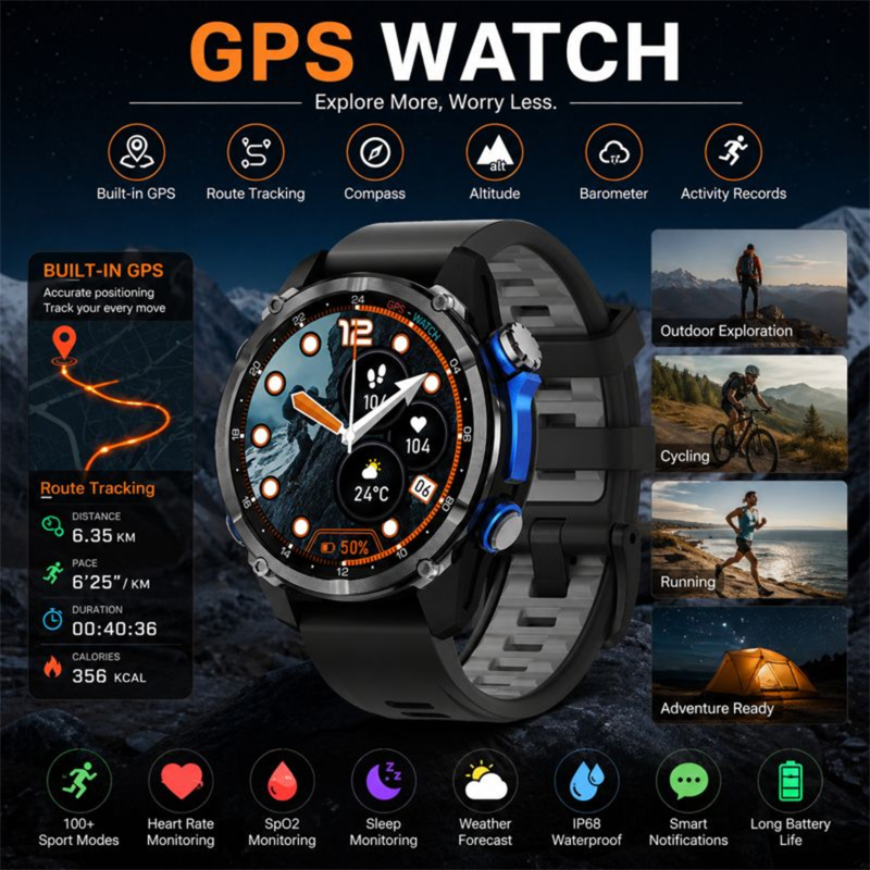 Reloj Inteligente HD350 Pro de - Altimeter Compass Watch reseña y precio