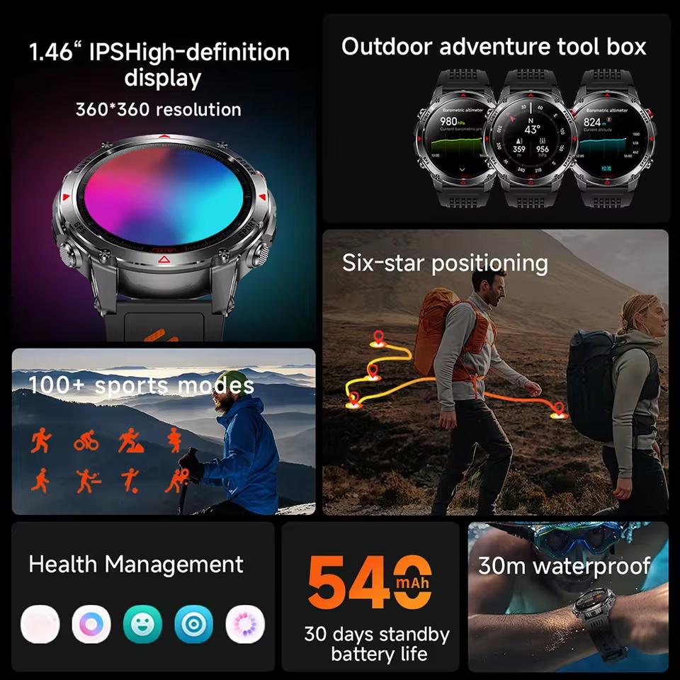 Reloj inteligente militar con  - Altimeter Compass Watch reseña y precio
