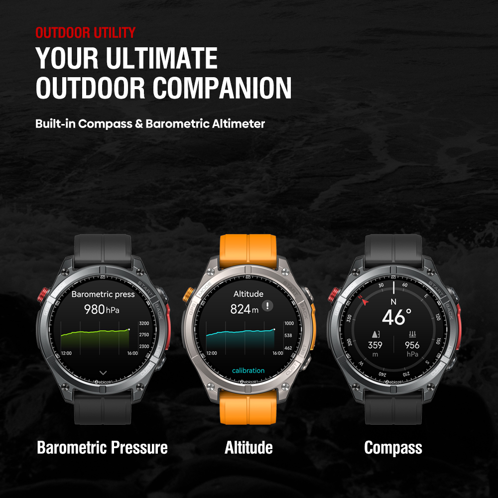 Nuevo reloj inteligente Zeblaz - Altimeter Compass Watch reseña y precio