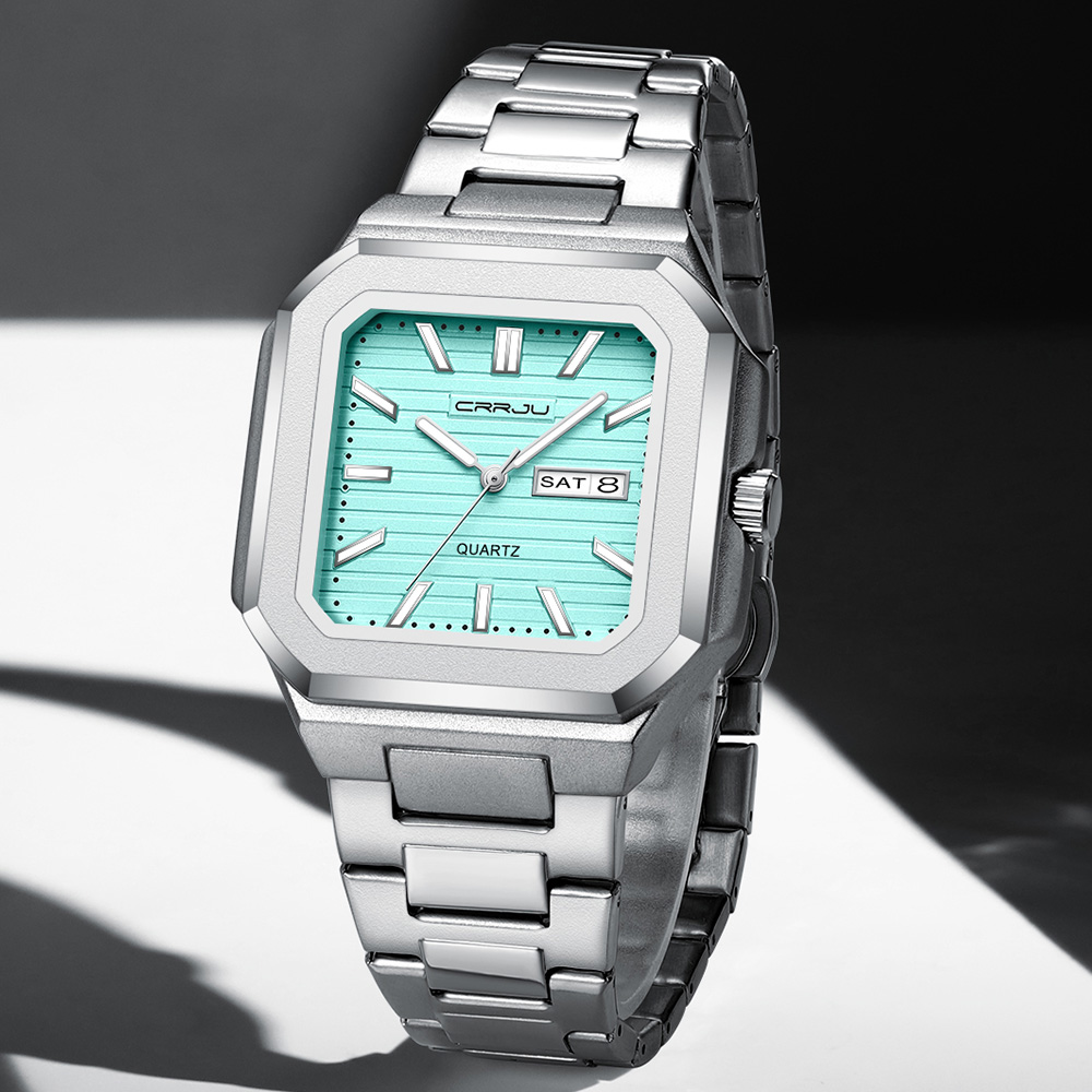 Reloj informal de acero inoxid - Smartwatch Square Watches For Men reseña y precio