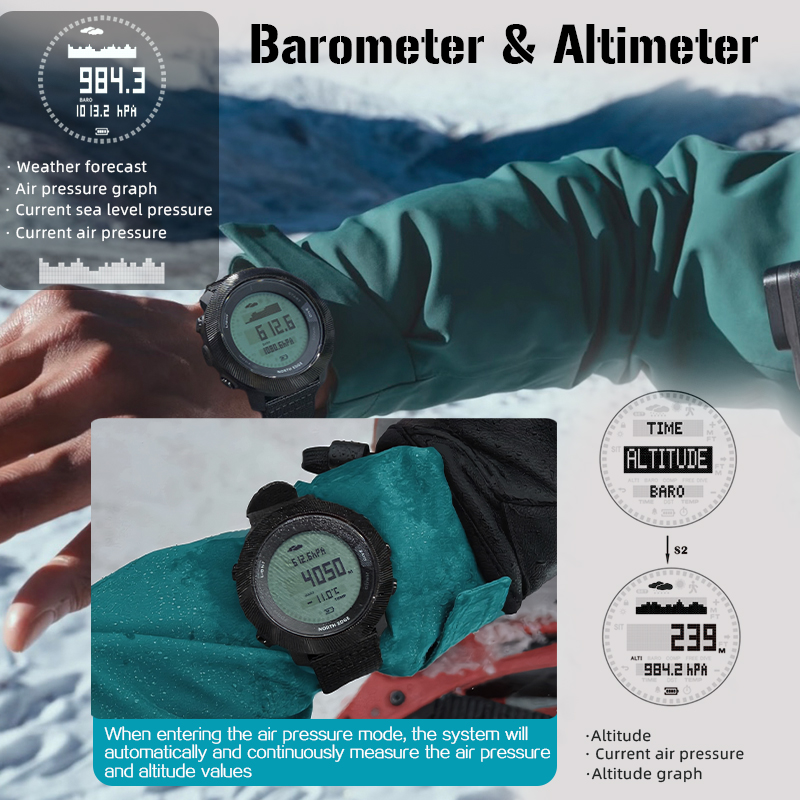 Reloj Digital para Buceo NORTH - Altimeter Compass Watch reseña y precio