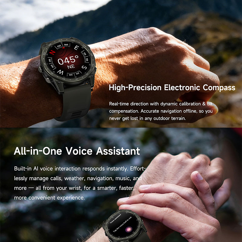 Nuevo Reloj Inteligente a Prue - Altimeter Compass Watch reseña y precio